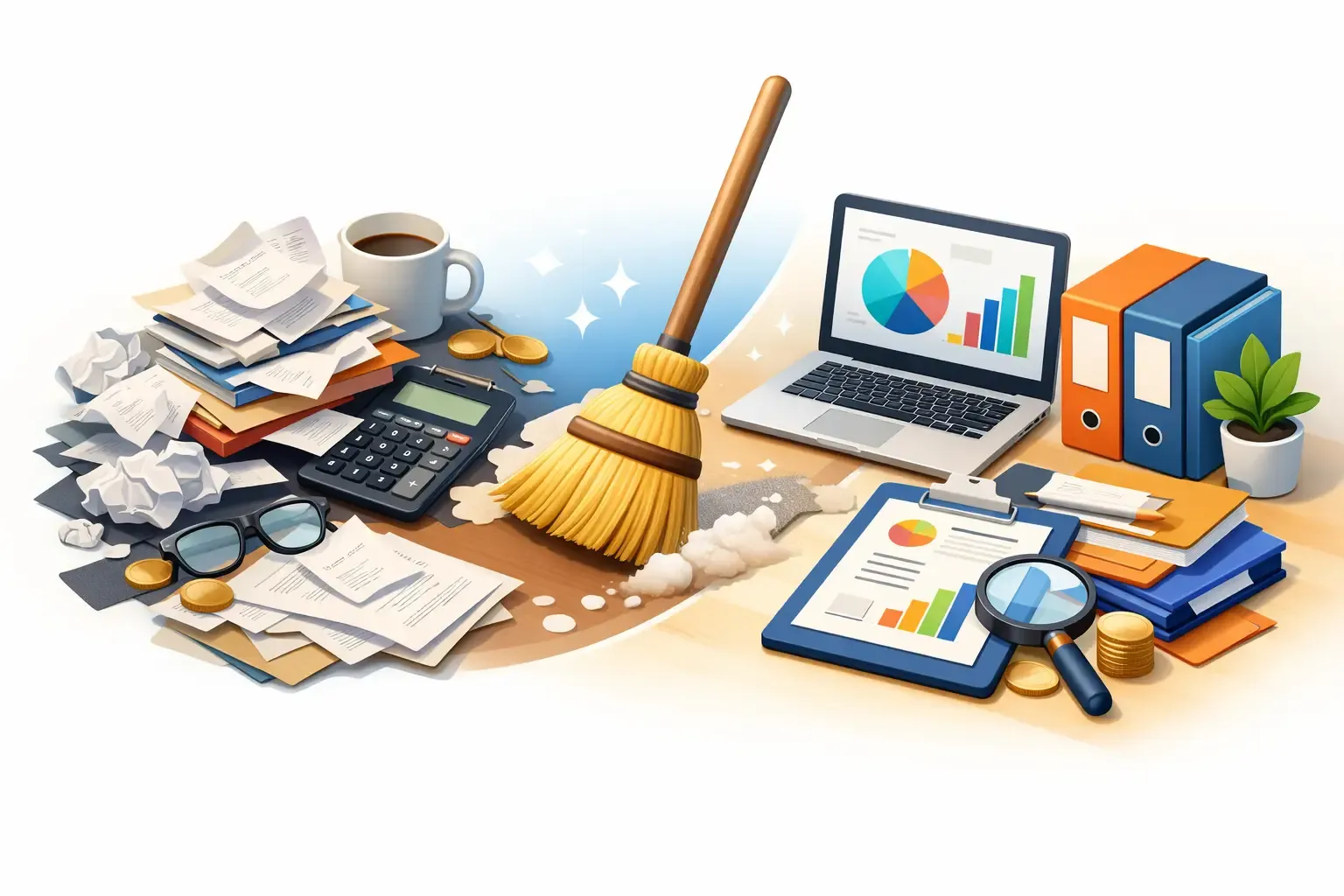 Bookkeeping Cleanup for Small Businesses title background