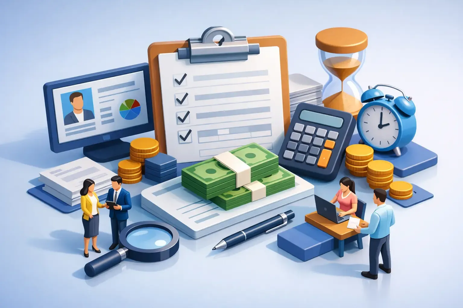Payroll Processing for Small Businesses Made Clear title background